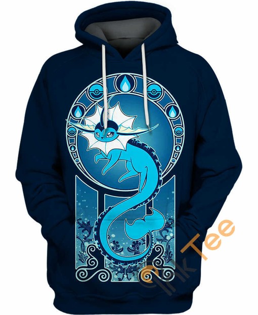 Cool Vaporeon Water Pokemon - 3D All Over Print Hoodie with Striking Design