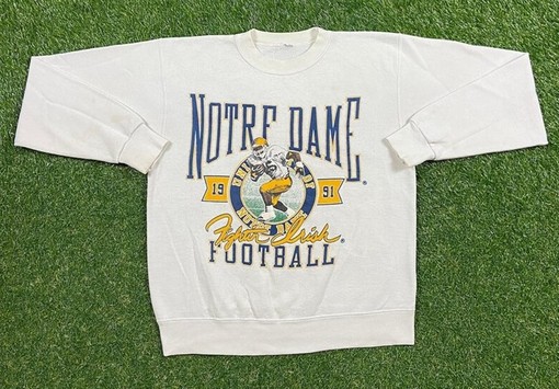 Cool Vintage 90s Notre Dame Fighting Irish Sweatshirt Crewneck, Sweater, T-shirt, Hoodie