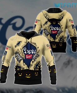 Coors Banquet Pumpkin All Over Print 3D Hoodie Gift for Beer Lovers with Pumpkin Design