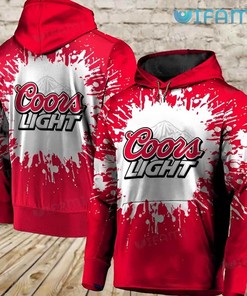 Coors Paint Splash All Over Print 3D Hoodie for Beer Lovers