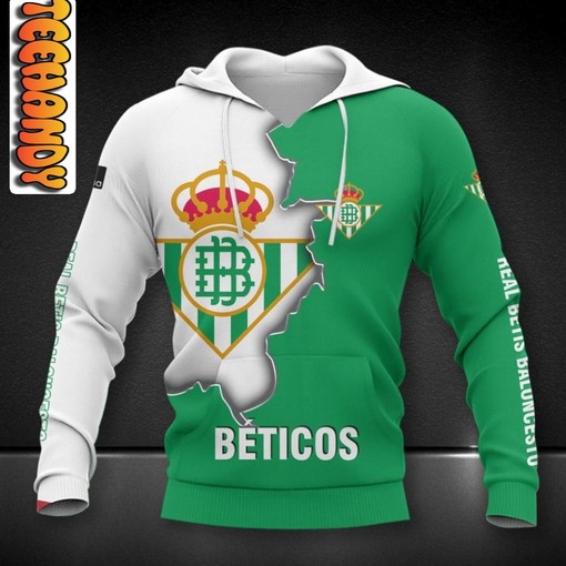 Coosur Real Betis All Over Print 3D Hoodie for Spanish Football Fans
