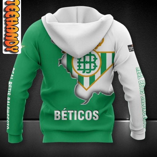 Coosur Real Betis All Over Print 3D Hoodie for Spanish Football Fans - Image 2