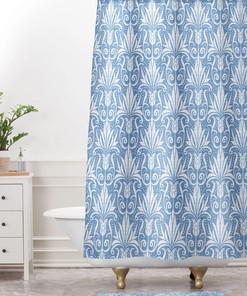Cornflower Blue Cottagecore Shower Curtain | Country Decor | Floral Bathroom Decor | Home Bath Accessories