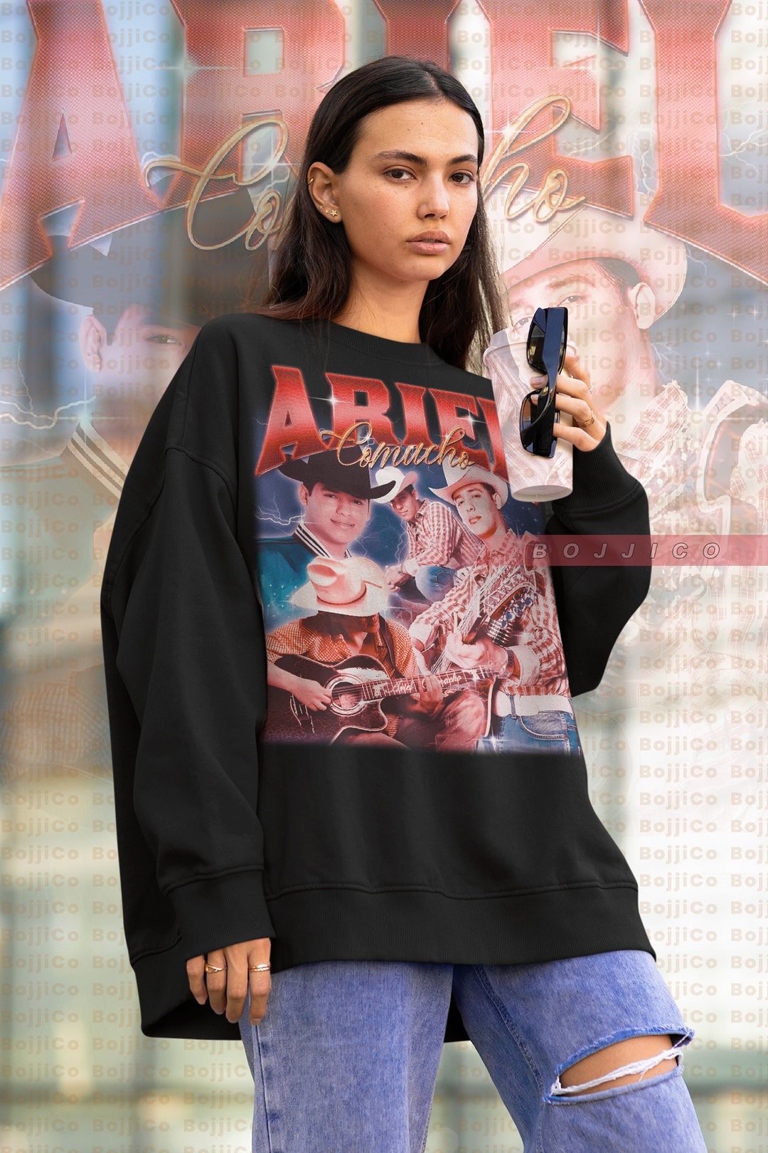 Corridos Mexican Camacho Sweatshirt, Valentin Elizalde Homage Tee, Vintage Movie Shirts for Men