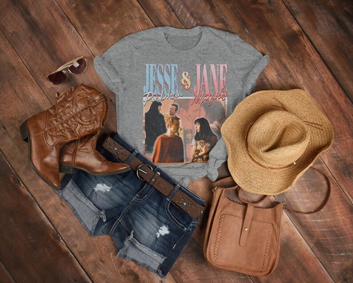 Couple Sweater: RETRO Jesse Pinkman Jane Margolis Shirt with Vintage Jesse Pinkman - Image 3