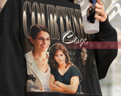 Courteney Cox Sweatshirt - Classic Movie T-Shirts for Men with Retro Style and Friends Cast - Image 4