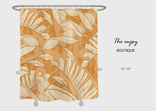 Cozy Autumn Leaves Bathroom Shower Curtain, Leaf Home Decor, Waterproof Washable Bath Curtain with Hooks