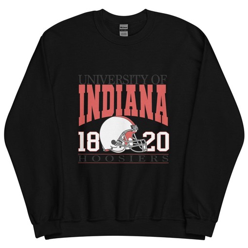 Cozy Indiana College Unisex Sweatshirt for NCAA Fans - Stay Warm in Your State University Colors