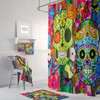 Crazy Colorful Skull Shower Curtain Set - Unique Bath Decor with Optional Accessories