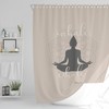 Create a Calm Bath Space with Zen Spa Bathroom Shower Curtain featuring Inhale Exhale and Mandala Design