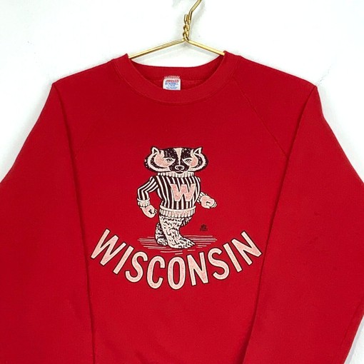 Crewneck Wisconsin Badgers Sweatshirt - Vintage Style NCAA Apparel with college shirts - Image 2