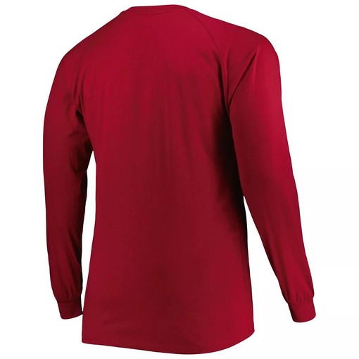 Crimson Alabama Crimson Tide Big & Tall Two-Hit Raglan Long Sleeve T-Shirt with NCAA Shirt Kids - Image 3