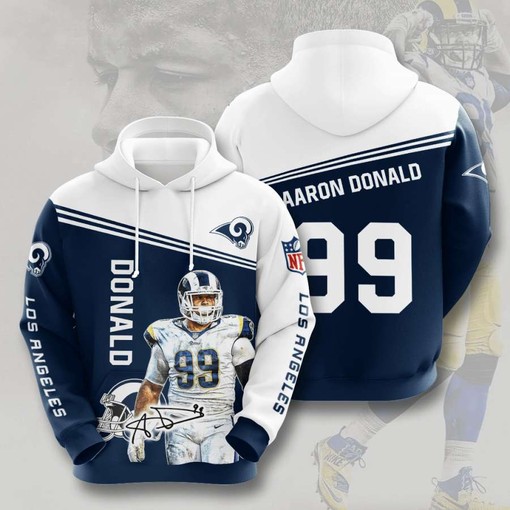 Custom 3D Hoodie - Perfect for Game Day - Los Angeles Rams