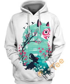 Custom All Over Print 3D Hoodie - Ukiyo-e Princess Mononoke Design