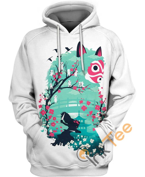 Custom All Over Print 3D Hoodie - Ukiyo-e Princess Mononoke Design