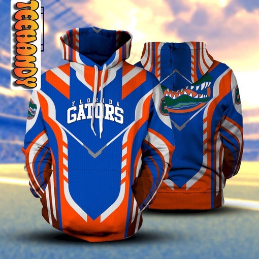 Custom All Over Print Florida Gators Hoodie - Perfect for Gator Fans with 3D Design