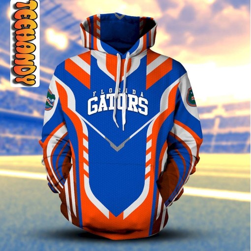 Custom All Over Print Florida Gators Hoodie - Perfect for Gator Fans with 3D Design - Image 2