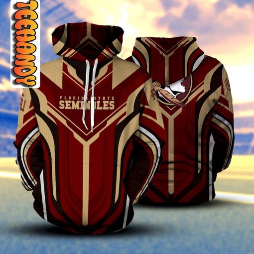 Custom All Over Print Florida State Seminoles 3D Hoodie with Unique Design