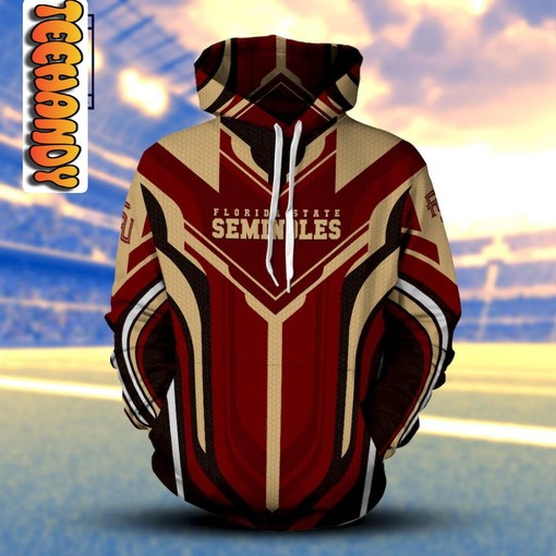 Custom All Over Print Florida State Seminoles 3D Hoodie with Unique Design - Image 2