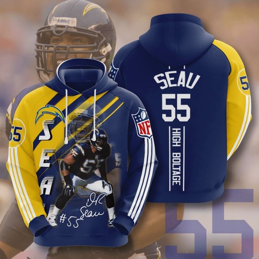 Custom All Over Print Hoodie for Los Angeles Chargers Fans