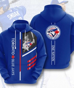 Custom All Over Print Hoodie of Toronto Blue Jays with 3D Pattern - Show Your Team Spirit