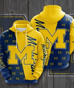 Custom All Over Print Michigan Wolverines Hoodie - Unique Design