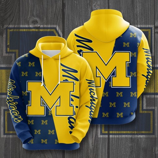 Custom All Over Print Michigan Wolverines Hoodie - Unique Design