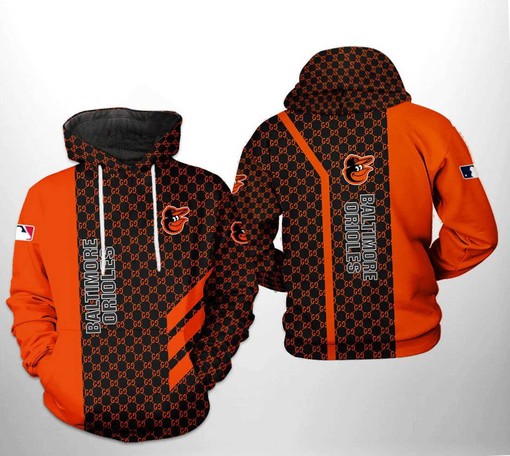 Custom Baltimore Orioles All Over Print 3D Hoodie Zipper - Custom All Over Print Hoodie