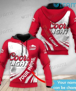 Custom Coors All Over Print 3D Hoodie for Beer Lovers with Zip Hoodie for Men