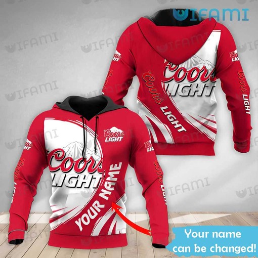 Custom Coors All Over Print 3D Hoodie for Beer Lovers with Zip Hoodie for Men