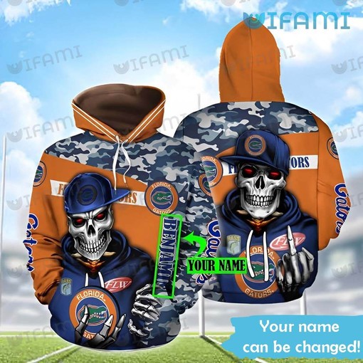 Custom Death Wearing Hat Florida Gators Hoodie - 3D All Over Print Design