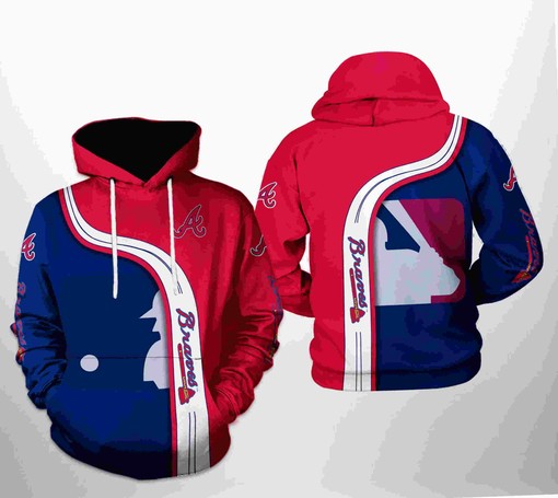 Custom Design Available - Men's All Over Print 3D Hoodie for Atlanta Braves Fans