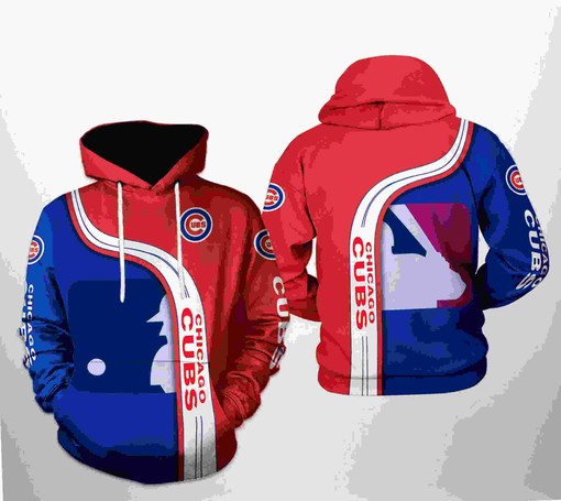 Custom Design Available - Men's All Over Print 3D Hoodie for Chicago Cubs Fans