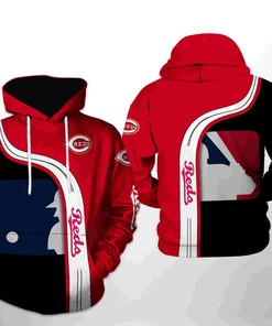Custom Design Available - Men's All Over Print 3D Hoodie for Cincinnati Reds Fans