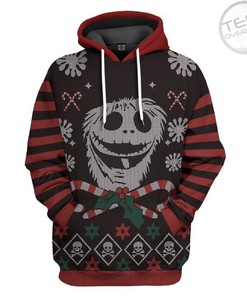Custom Design Jack Skellington Christmas All Over Print 3D Hoodie with Full Size