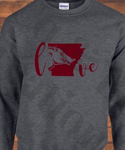 Custom Fan Gift - Razorback Sweatshirt Hoodie Shirt, Love With State - NCAA Shirt Kids