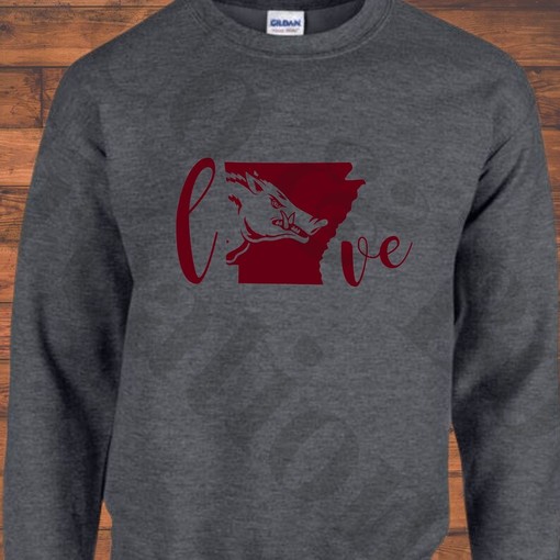 Custom Fan Gift - Razorback Sweatshirt Hoodie Shirt, Love With State - NCAA Shirt Kids