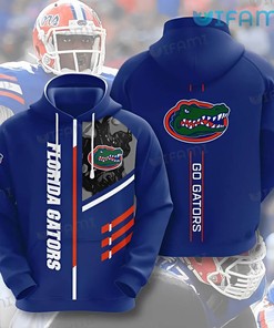 Custom Florida Gators Blue Hoodie - 3D All Over Print with Go Gator Print