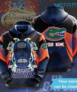 Custom Florida Gators Hoodie 3D All-Over Print Skull Flower Gift