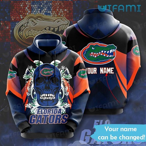 Custom Florida Gators Hoodie 3D All-Over Print Skull Flower Gift