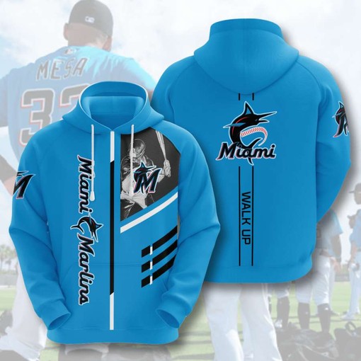 Custom Miami Marlins Hoodie with All Over Print - Available in Full Size Range