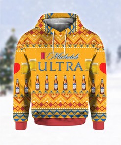 Custom Michelob Ultra Beer Bottles All Over Print Hoodie 3D with Personalization Options