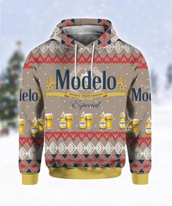 Custom Modelo Especial Beer All Over Print Hoodie 3D with Personalization Options