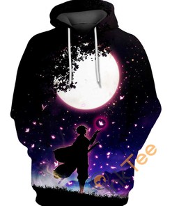 Custom Moonlight Shinobu Kocho Demon Slayer 3D Hoodie with Bold Graphics