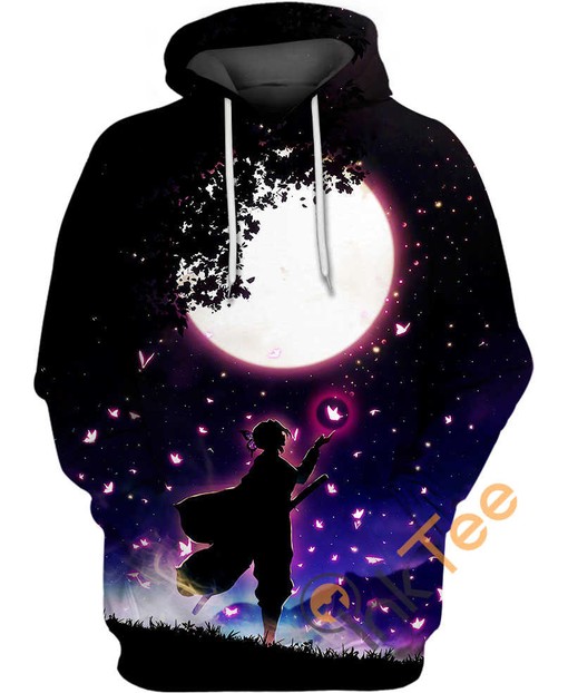Custom Moonlight Shinobu Kocho Demon Slayer 3D Hoodie with Bold Graphics