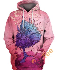Custom Moving Castle All Over Print Hoodie 3D Printed with Intriguing Design