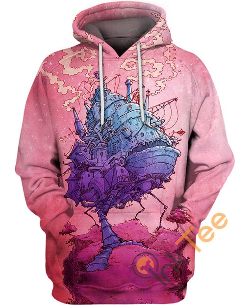Custom Moving Castle All Over Print Hoodie 3D Printed with Intriguing Design