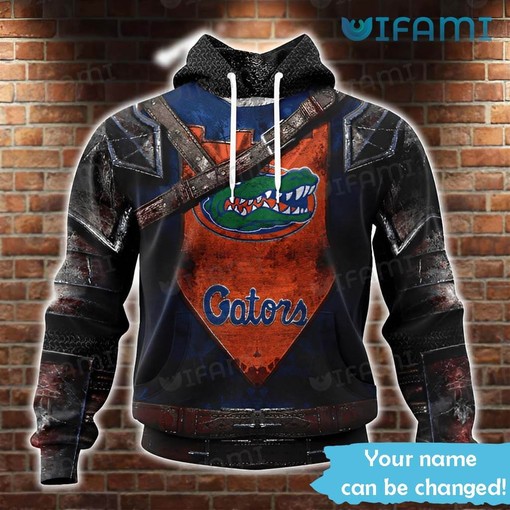 Custom Name 3D Warrior Design Florida Gators Hoodie - Perfect Gift for Gator Fans