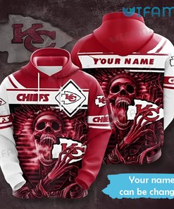 Custom Name Florida Skull Block Kansas City Chiefs All-Over Print 3D Hoodie