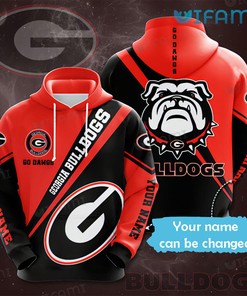 Custom Name Georgia Bulldogs All Over Print 3D Hoodie with Personalized Design